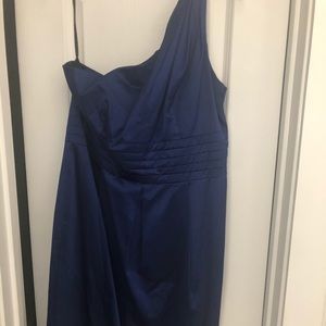 One Shoulder Sapphire Dress